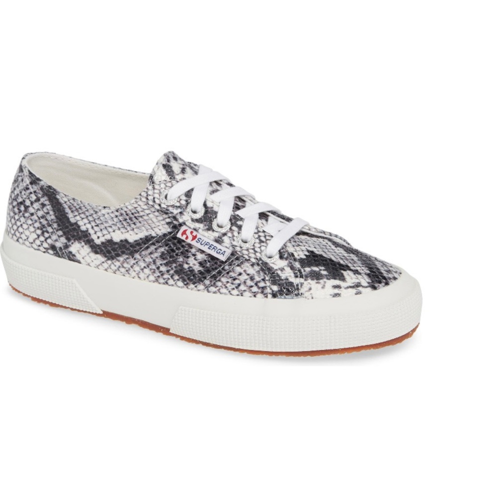 Superga | Women’s Cotu Sneaker, Natural Snakeskin Color, Size 41.5 - EUC